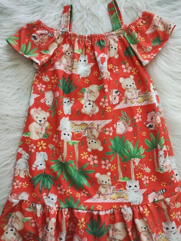 VESTIDO MANGA CIGANA PIQUENIQUE KUKIE