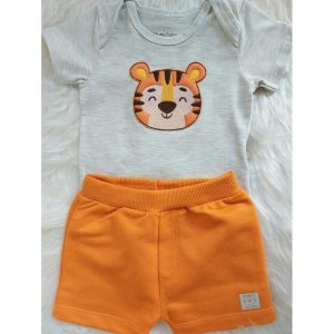 CONJUNTO BODY TIGRINHO/BERMUDA NINI & BAMBINI